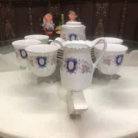 فنجون نعلبکی چینی ۳۰۰ و کاسه و پیاله با نمکدان۳۰۰