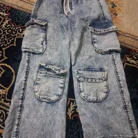 شلوارلی آبی دخترانه