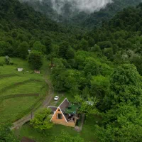 کلبه سویسی دردل جنگل ماسال مرکیه