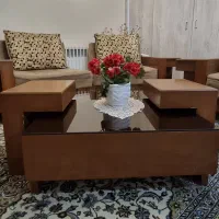 مبل راحتی ۷نفره + میز جلو مبل وعسلی