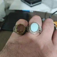 انگشتر نقره فیروزه و عقیق زیر قیمت