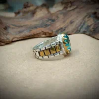 انگشتر نقره مردانه با نگین توپاز|بدلیجات|تهران, شوش|دیوار