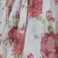 پرده حریر گلدار کاملاً نو|پرده، رانر، رومیزی|رشت, بلوار گیلان|دیوار