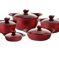 سرویس قابلمه چدن سرامیک ۱۰ پارچه اصل