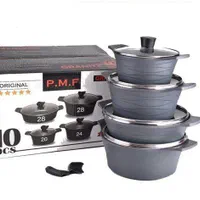 قابلمه طرح ترک 10 پارچه چدن (آکبند)