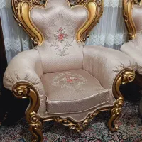 مبلمان استیل سلطنتی ۹نفره*میز غذاخوری۶نفره*|مبلمان خانگی و میز عسلی|بروجرد, |دیوار