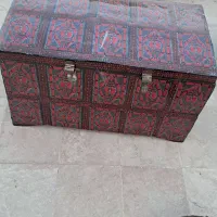 صندوق چوبی فلزی عتیقه