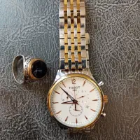 ساعت TISSOT و انگشتر نقره
