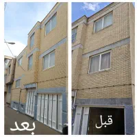 شستشوی نما بدون داربست،رنگ چوب ترموود،رنگ کنیتکس|خدمات نظافت|اصفهان, باغ دریاچه|دیوار