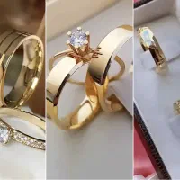 حلقه ست نامزدی طلا  جذاب|جواهرات|قم, شهرک قدس|دیوار