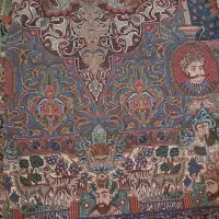 فرش دستباف انتیک نقش مشاهیر