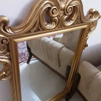 ائینه با تاج چوب طلایی زیبا