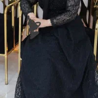 پیراهن مجلسی مشکی منجوق کاری