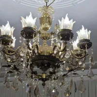 لوستر برنز۸شاخه قلم سیاه