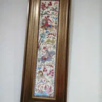 تابلو فرش دستبافت  تمام ابریشم طرح شکارگاه