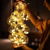 ریسه پرده ای گوی ۱۲ آویز کنترل از راه دور