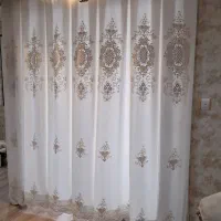 پرده پزیرایی اطلس شیک در حد نو ارزان