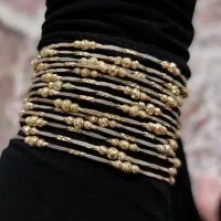 طلا ۱۲ عدد النگو البرنادو سایز ۴ دو رنگ شیک محکم|جواهرات|تهران, آهنگ|دیوار