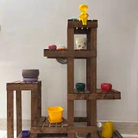 استند گل چوبی
