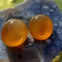 جفت عقیق پرتقالی خوش تراش