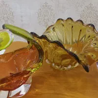 ست دو تکه کریستال اصل چک  میوه‌خوری و سبد دکوری