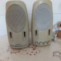 یه جفت اسپیکر طوسی رنگ ژاپنی اصل قدیمی سالم