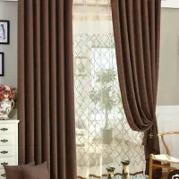 پرده قهوه ایو بنفش به ابعاد مختلف