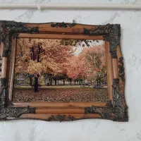 تابلو فرش و ساعت برنز