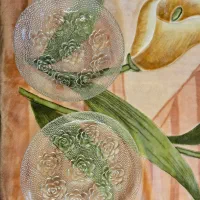 کریستال خارجی ساخت کشور چک آنتیک|کلکسیون اشیاء عتیقه|اصفهان, باغ زرشک|دیوار