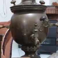 سماور زغالی قدیمی با مهر|سماور، چای‌ساز، قهوه‌ساز|اصفهان, ارغوانیه|دیوار