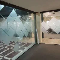 برچسب مات کن شیشه لوزی شش ضلعی کننده پارتیشن|مصالح و تجهیزات ساختمان|تهران, ستارخان|دیوار