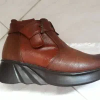 نیم بوت قهوه ای چرم طبیعی تبریز نو|کیف، کفش، کمربند|رشت, دیلمان|دیوار