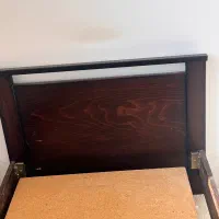 تخت چوب راش تک نفره به همراه دراور ۵ کشو چوبی