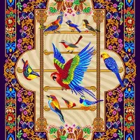 تابلو فرش ابریشم|تابلو فرش|قم, باغ شریفی|دیوار