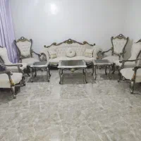 مبلمان سلطنتی استیل ۹ نفره به همراه میزناهارخوری|مبلمان خانگی و میز عسلی|کوهسار (البرز), |دیوار