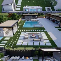 طراحی  حرفه‌ای ویلا، محوطه‌سازی و فضاهای داخلی