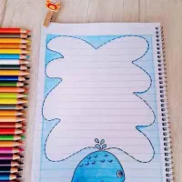 نقاشی روی دفتر