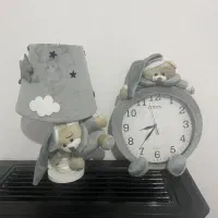 ساعت و آباژور کودک|چراغ خواب و آباژور|تاکستان, |دیوار