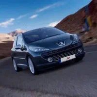 پژو۲۰۷ارتقاع یافته مشکی دنده