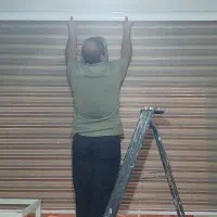 پرده زبرا قهوه ای عرض ۲ متر ترک