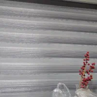 پرده زبرا طوسی نقره ای