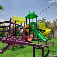 مجموعه بازی پلی اتیلن تاب و سرسره پارکی ویلا باغ