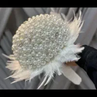 دسته گل مرواریدی عروس، دست ساز و ماندگار|گل مصنوعی|تهران, دهقان|دیوار