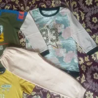 ست سه تیکه اسپرت کتان بهمراه هشت عددلباس کودکانه|کفش و لباس بچه|اردبیل, |دیوار