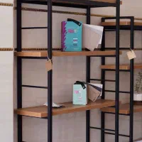 کتابخانه|کتابخانه، شلف، قفسه‌های دیواری|کاشان, شهرک فرهنگیان|دیوار