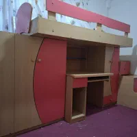 مجموعه تخت نوجوان و میز تحریر و کمد و میز ارایش