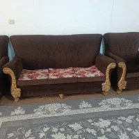 مبل هشت نفره وکنارفرشی سفیدولاکی