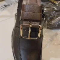 کفش تبریزی کمربند چرم مشکی عسلی قهوه ای|کیف، کفش، کمربند|تهران, شهید اسدی|دیوار