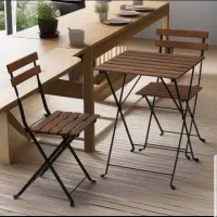 صندلی باغی تاشو ایکیا wood دونفره و چهارنفره|میز و صندلی غذاخوری|تهران, خاوران|دیوار