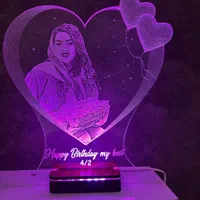 آباژور سه بعدی چهره حکاکی چهره کادو تولد|چراغ خواب و آباژور|اصفهان, هفتون|دیوار